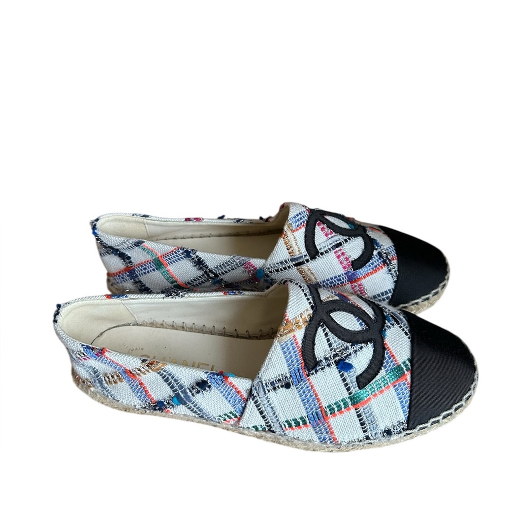 Chanel espadrilles tweed flats RETAIL 995 - Picture 2 of 6